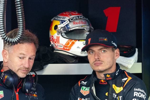 Christian Horner (GBR, Oracle Red Bull Racing), 1 Max Verstappen (NLD, Oracle Red Bull Racing), F1 Grand Prix of Canada at Circuit Gilles-Villeneuve on June 17, 2023 in Montreal, Canada. (Photo by HOCH ZWEI) Montreal Canada