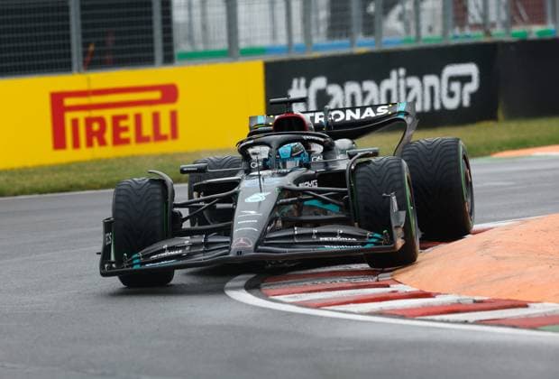 63 George Russell (GBR, Mercedes-AMG Petronas F1 Team), F1 Grand Prix of Canada at Circuit Gilles-Villeneuve on June 17, 2023 in Montreal, Canada. (Photo by HOCH ZWEI) Montreal Canada