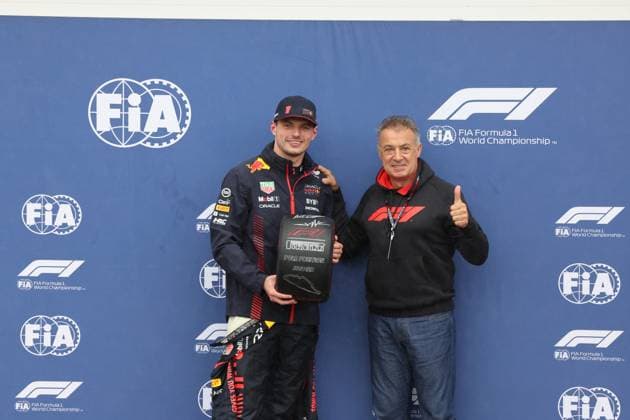 FORMULA 1 AWS GRAND PRIX DU CANADA 2023 17.06.2023, Circuit Gilles-Villeneuve, Montreal, FORMULA 1 AWS GRAND PRIX DU CANADA 2023 , im Bild Poleposition für Max Verstappen (NLD), Oracle Red Bull Racing, Jean Alesi