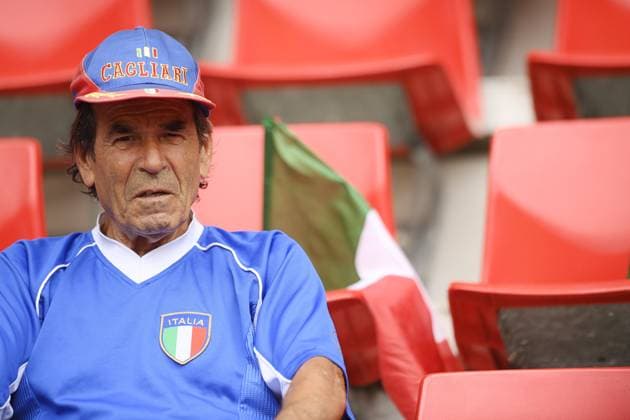 Fußball, Nations League, Spiel um Platz 3, Niederlande - Italien Foto Fabio Ferrari LaPresse 18 Giugno 2023 - Enschede, Paesi Bassi - calcio - Olanda v Italia- Uefa Nations League - Finale 3 4 posto - FC Twente Stadion-Enschede. Nella foto: tifoso Italia June 18, 2023 Enschede, Netherland - sport, calcio - Netherland v Italy - Uefa Nations League - Final 3 4 place - FC Twente Stadion-Enschede. In the pic: Italy supporter  Copyright: xFabioxFerrari LaPressex