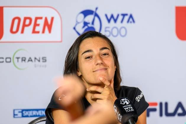 Caroline Garcia, waehrend einer Pressekonferenz, GER, Berlin, Tennis bett1open, WTA, Tennis Damen 500, Saison 2022 2023, 18.06.23, 2023, Steffi Graf Stadion, GER, Berlin, Tennis bett1open, WTA 500, Saison 2022 2023, 18.06.23, 2023, Steffi Graf Stadion, Foto: Eibner-Pressefoto Uwe Koch Berlin Copyright: xEibner-Pressefoto UwexKochx EP_UKH