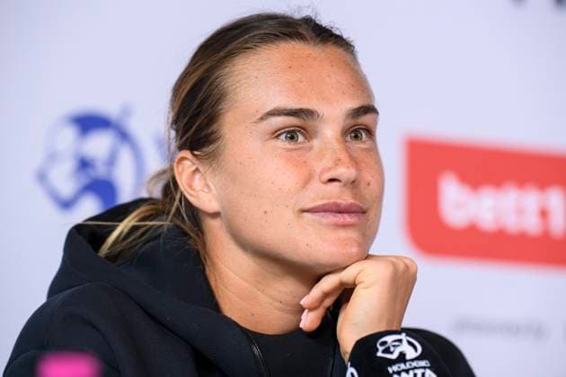 Aryna Sjarhejeuna Sabalenka, belarussische Tennisspielerin, waehrend einer Pressekonferenz, GER, Berlin, Tennis bett1open, WTA, Tennis Damen 500, Saison 2022 2023, 18.06.23, 2023, Steffi Graf Stadion, GER, Berlin, Tennis bett1open, WTA 500, Saison 2022 2023, 18.06.23, 2023, Steffi Graf Stadion, Foto: Eibner-Pressefoto Uwe Koch Berlin Copyright: xEibner-Pressefoto UwexKochx EP_UKH