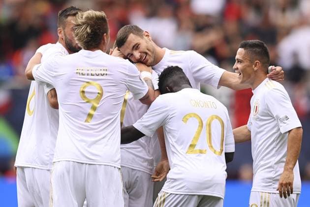 Foto Fabio Ferrari LaPresse 18 Giugno 2023 - Enschede, Paesi Bassi - calcio - Olanda v Italia- Uefa Nations League - Finale 3 4 posto - FC Twente Stadion-Enschede. Nella foto: Davide Frattesi (Italy) esultanza dopo il gol 0-2 June 18, 2023 Enschede, Netherland - sport, calcio - Netherland v Italy - Uefa Nations League - Final 3 4 place - FC Twente Stadion-Enschede. In the pic: Davide Frattesi (Italy) celebrates goal 0-2  Copyright: xFabioxFerrari LaPressex