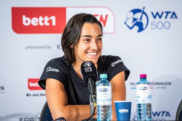 Bett1 Open WTA, Tennis Damen 500. Berlin, 18.06.2023 Pressekonferenz Carolina Garcia (Frankreich) Bett1 Open WTA 500. Steffi Graf Stadion, Rot-Weiss Tennis Club, Berlin, 18.06.2023 Bett1Open Copyright: xBEAUTIFULxSPORTS LucianoxLimax