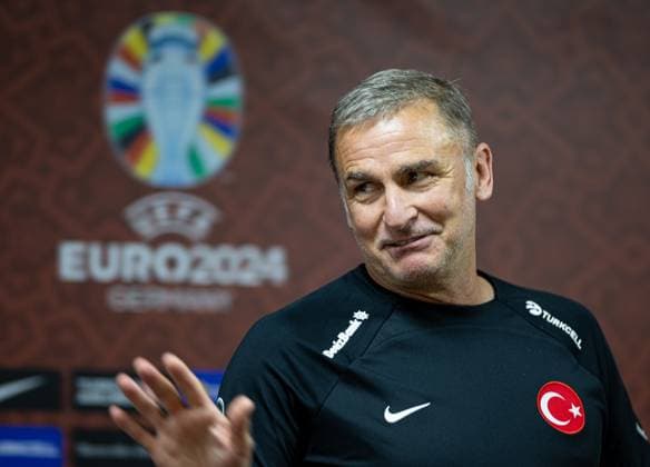 Sport Bilder des Tages Fußball, Nationalteam Türkei Pressekonferenz Football - UEFA EURO, EM, Europameisterschaft,Fussball 2024 Qualifying - Group D - Turkey v Wales - MD-1 SAMSUN, TURKEY - Sunday, June 18, 2023: Turkey s head coach Stefan Kuntz during a press conference, PK, Pressekonferenz at the Samsun 19 MayÄ±s Stadium ahead of the UEFA Euro 2024 Qualifying Group D match between Turkey and Wales. SAMSUN Samsun 19 MayÄ±s Stadium SAMSUN PROVINCE TURKEY  Copyright: xDavidxRawcliffex P2023-06-18-Turkey_Wales_MD-1-75