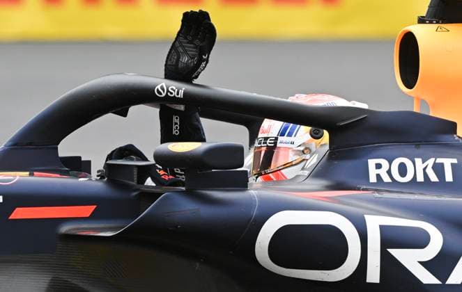 June 18, 2023, Montreal, PQ, Canada: Red Bull driver Max Verstappen of the Netherlands waves to fans after winning the Canadian Grand Prix in Montreal, Sunday, June 18, 2023. Max Verstappen,  - ZUMAc35_ 20230618_zaf_c35_048 Copyright: xGrahamxHughesx