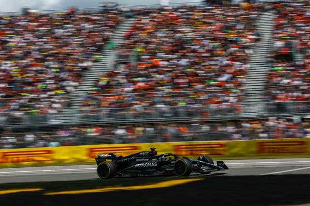 63 George Russell (GBR, Mercedes-AMG Petronas F1 Team), F1 Grand Prix of Canada at Circuit Gilles-Villeneuve on June 18, 2023 in Montreal, Canada. (Photo by HOCH ZWEI) Montreal Canada
