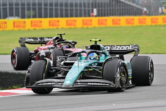 14 ALONSO Fernando (spa), Aston Martin F1 Team AMR23, action during the Formula 1 Pirelli Grand Prix du Canada, 8th round of the 2023 Formula One World Championship, WM, Weltmeisterschaft from June 16 to 18, 2023 on the Circuit Gilles Villeneuve, in MontrÃ al, Canada - F1 - CANADIAN GRAND PRIX 2023 - RACE DPPI Panoramic  00123021_180623-CAN-4109-PVE