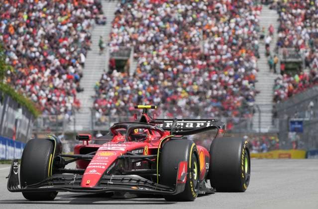 June 18, 2023, MONTREAL, QC, CANADA: Ferrari driver Carlos Sainz of Spain drives during Formula One auto racing action at the Canadian Grand Prix in Montreal, Sunday, June 18, 2023. Canada News - June 18, 2023  - ZUMAc35_ 20230618_zaf_c35_073 Copyright: xChristinnexMuschix