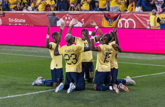 NY: Friendly game between Bolivia and Ecuador Players of Ecuador celebrate goal scored by Enner Valencia during friendly game against Bolivia on Red Bull Arena. Ecuador won 1 - 0. Harrison New Jersey United States Copyright: LevxRadin