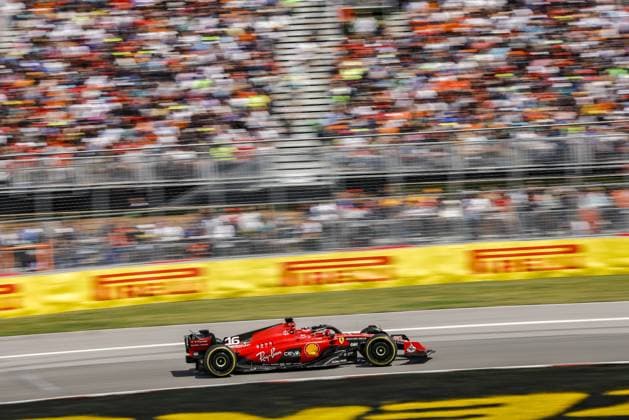 16 LECLERC Charles (mco), Scuderia Ferrari SF-23, action during the Formula 1 Pirelli Grand Prix du Canada, 8th round of the 2023 Formula One World Championship, WM, Weltmeisterschaft from June 16 to 18, 2023 on the Circuit Gilles Villeneuve, in MontrÃ al, Canada - F1 - CANADIAN GRAND PRIX 2023 - RACE DPPI Panoramic  00123021__R5_0643