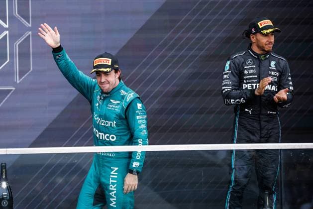 14 Fernando Alonso (ESP, Aston Martin Aramco Cognizant F1 Team), F1 Grand Prix of Canada at Circuit Gilles-Villeneuve on June 18, 2023 in Montreal, Canada. (Photo by HOCH ZWEI) Montreal Canada