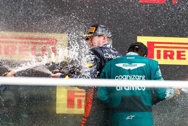 1 Max Verstappen (NLD, Oracle Red Bull Racing), 14 Fernando Alonso (ESP, Aston Martin Aramco Cognizant F1 Team), F1 Grand Prix of Canada at Circuit Gilles-Villeneuve on June 18, 2023 in Montreal, Canada. (Photo by HOCH ZWEI) Montreal Canada