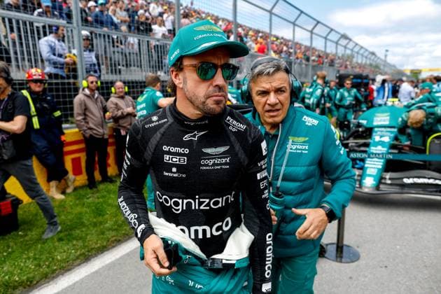 14 Fernando Alonso (ESP, Aston Martin Aramco Cognizant F1 Team), F1 Grand Prix of Canada at Circuit Gilles-Villeneuve on June 18, 2023 in Montreal, Canada. (Photo by HOCH ZWEI) Montreal Canada
