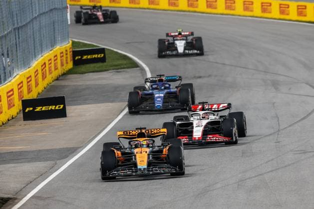 81 Oscar Piastri (AUS, McLaren F1 Team), 20 Kevin Magnussen (DNK, MoneyGram Haas F1 Team), F1 Grand Prix of Canada at Circuit Gilles-Villeneuve on June 18, 2023 in Montreal, Canada. (Photo by HOCH ZWEI) Montreal Canada