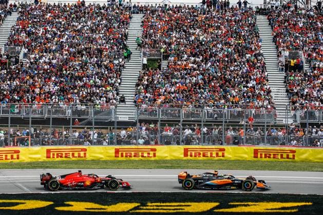 4 Lando Norris (GBR, McLaren F1 Team), 16 Charles Leclerc (MCO, Scuderia Ferrari), F1 Grand Prix of Canada at Circuit Gilles-Villeneuve on June 18, 2023 in Montreal, Canada. (Photo by HOCH ZWEI) Montreal Canada