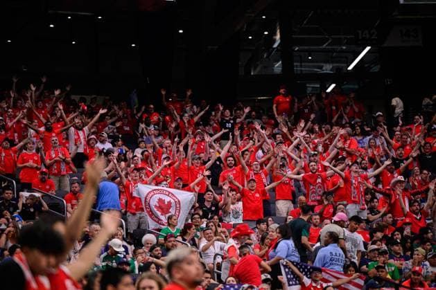 RECORD DATE NOT STATED CONCACAF NATIONS LEAGUE 2022-2023 Canada vs United States Final Fans o Aficion during the game Canada vs United States (USA), corresponding to Great Final Four of the CONCACAF Nations League 2022-2023, at Allegiant Stadium, on June 18, 2023. <br><br> Fans o Aficion durante el partido Canada vs Estados Unidos (EUA), correspondiente a la Gran Final del Final Four de la Liga de Naciones CONCACAF 2022-2023, en el Allegiant Stadium, el 18 de junio de 2023. LAS VEGAS NEVADA ESTADOS UNIDOS  Copyright: xJorgexMartinezx 20230618194830_CNL_23_F_CAN_USA_FANS85