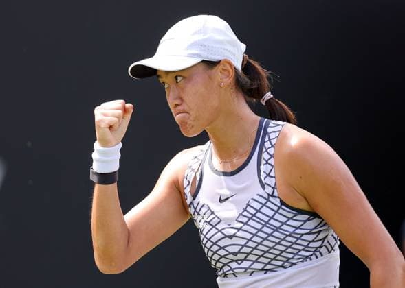 Mandatory Credit: Photo by Ryan Browne Shutterstock (13975088b) Xiyu Wang of China during her Qualifying round against Viktoriya Tomova of Bulgaria. Rothesay Classic, Day One, Tennis, Edgbaston Priory Club, Birmingham, UK - 19 Jun 2023 Rothesay Classic, Day One, Tennis, Edgbaston Priory Club, Birmingham, UK - 19 Jun 2023  Copyright: xRyanxBrowne Shutterstockx 13975088b