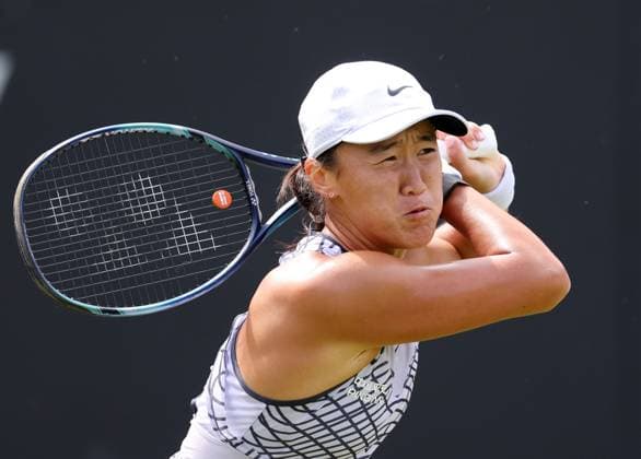 Mandatory Credit: Photo by Ryan Browne Shutterstock (13975088c) Xiyu Wang of China during her Qualifying round against Viktoriya Tomova of Bulgaria. Rothesay Classic, Day One, Tennis, Edgbaston Priory Club, Birmingham, UK - 19 Jun 2023 Rothesay Classic, Day One, Tennis, Edgbaston Priory Club, Birmingham, UK - 19 Jun 2023  Copyright: xRyanxBrowne Shutterstockx 13975088c