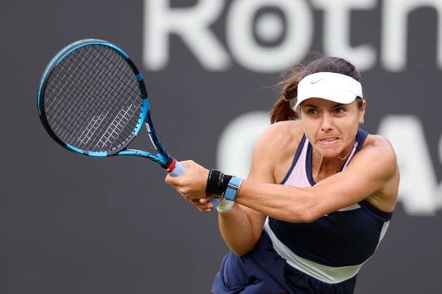 Mandatory Credit: Photo by Ryan Browne Shutterstock (13975088h) Viktoriya Tomova of Bulgaria during her Qualifying round against Xiyu Wang of China. Rothesay Classic, Day One, Tennis, Edgbaston Priory Club, Birmingham, UK - 19 Jun 2023 Rothesay Classic, Day One, Tennis, Edgbaston Priory Club, Birmingham, UK - 19 Jun 2023  Copyright: xRyanxBrowne Shutterstockx 13975088h