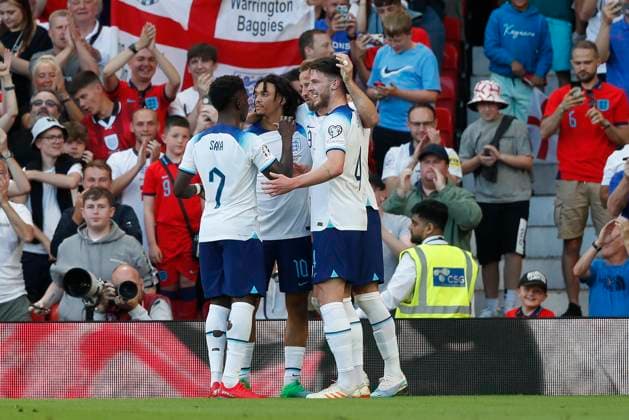 England v North Macedonia UEFA EURO, EM, Europameisterschaft,Fussball 2024 Qualifiers Harry Kane of England celebrates scoring his sides 1st goal during the UEFA Euro 2024 Qualifiers Group C match at Old Trafford, Manchester Copyright: xPaulxChestertonx FIL-18631-0021 UK Newspapers OUT