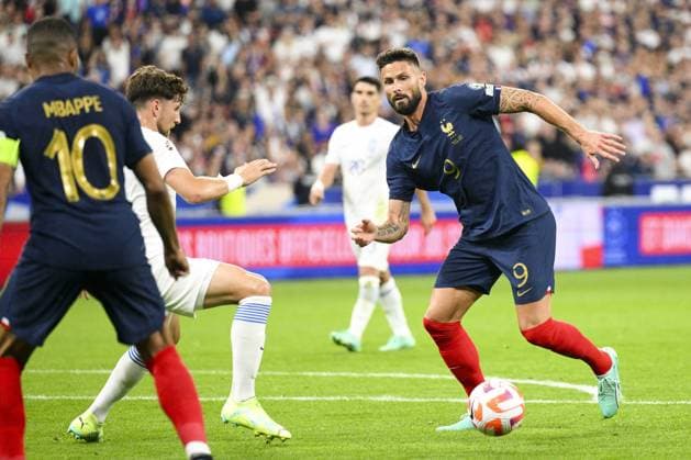 GIROUD Olivier (FRA) FOOTBALL : France vs Grece - Qualifications Euro2024 - 19 06 2023 JBAutissier Panoramic  
