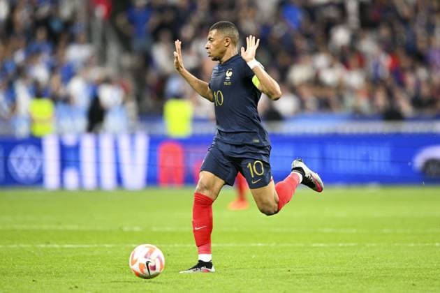 MBAPPE Kylian (FRA) FOOTBALL : France vs Grece - Qualifications Euro2024 - 19 06 2023 JBAutissier Panoramic  