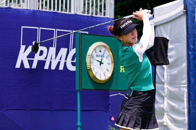SPRINGFIELD, NJ - JUNE 19: Lydia Ko of New Zealand tees of at the 1st tee during practice for the LPGA, Golf Damen KPMG Women™s PGA, Golf Herren Championship on June 19, 2023 at Baltusrol Golf Club (Lower Course) in Springfield, New Jersey. (Photo by Rich Graessle Icon Sportswire) GOLF: JUN 19 LPGA KPMG Women™s PGA Championship EDITORIAL USE ONLY Icon23061918102