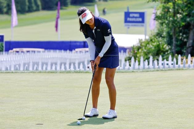SPRINGFIELD, NJ - JUNE 19: CÃ line Boutier of France on the practice green during practice for the LPGA, Golf Damen KPMG Women™s PGA, Golf Herren Championship on June 19, 2023 at Baltusrol Golf Club (Lower Course) in Springfield, New Jersey. (Photo by Rich Graessle Icon Sportswire) GOLF: JUN 19 LPGA KPMG Women™s PGA Championship EDITORIAL USE ONLY Icon23061918145