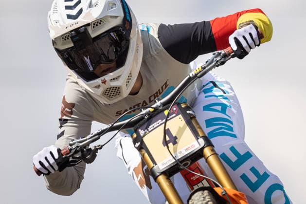 Biker Nina Hoffmann of Germany competes in the UCI Mountain Bike World Cup race in Leogang, Austria, June 17, 2023. (CTKxPhoto CervenyxMichal) CTKPhotoF202306200016001  CTKPhotoF202306200016001