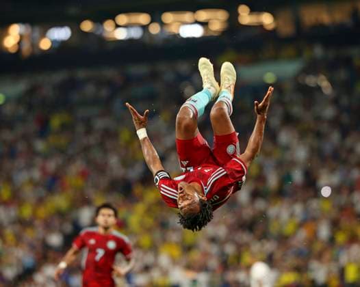 Sport Themen der Woche KW25 Sport Bilder des Tages 20.06.2023, Fussball, Länderspiel, Freundschaftsspiel, Deutschland - Kolumbien, in der Veltins-Arena Gelsenkirchen. Juan Cuadrado (Kolumbien) Torjubel zum 2:0 ***DFL and DFB regulations prohibit any use of photographs as image sequences and or quasi-video.*** *** 20 06 2023, football, international, friendly, Germany Colombia, at Veltins Arena Gelsenkirchen Juan Cuadrado Colombia goal celebration to 2 0 DFL and DFB regulations prohibit any use of photographs as image sequences and or quasi video