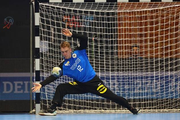 Parade von Lasse Ludwig (Deutschland) Deutschland vs Libyen, Handball, U21, U 21 Weltmeisterschaft, 20.06.2023 Deutschland vs Libyen, Handball, U21-Weltmeisterschaft, 20.06.2023 Hannover Copyright: xEibner-Pressefotox EP_RWS