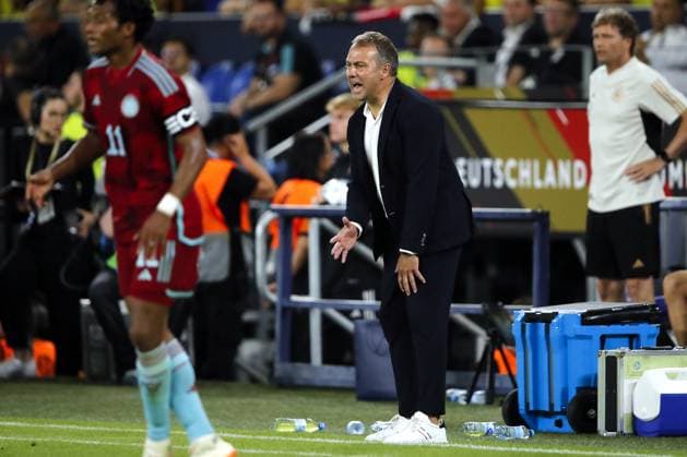 Sport Themen der Woche KW25 Sport Bilder des Tages GELSENKIRCHEN - Germany coach Hansi Flick during the friendly international match, Länderspiel, Nationalmannschaft between Germany and Colombia at the Veltins-Arena on June 20, 2023 in Gelsenkirchen, Germany. AP Dutch Height BART STOUTJESDYK International Friendly, Länderspiel, Nationalmannschaft 2023 xVIxANPxSportx xBartxStoutjesdijkxIVx 472077270 originalFilename: 472077270.jpg