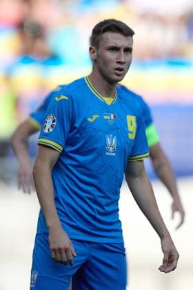 TRNAVA, SLOVAKIA - JUNE 19: Ukraine national soccer team player Vladyslav Vanat during the UEFA EURO, EM, Europameisterschaft,Fussball 2024 European qualifying soccer match between Ukraine and Malta at the Å tadion Antona MalatinskÃ ho (CITY ARENA), in Trnava, Slovakia , on 19 June 2023. Ukraine v Malta - UEFA EURO 2024 European Qualifier