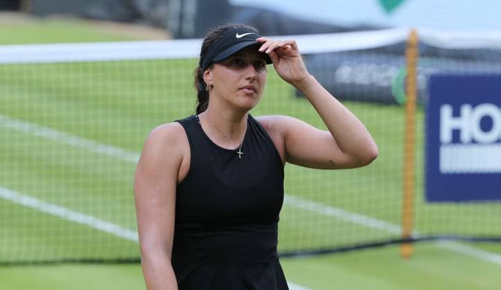 Jaimee Fourlis (AUS), Centre Court auf der Tennisanlage des LTTC Rot Weiss e.V. Steffi Graf Stadion Tennis bett1 open WTA, Tennis Damen 500 Turnier auf Rasen Damen Saison 2022 2023 21.06.2023