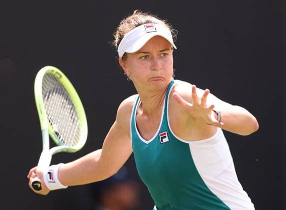 Mandatory Credit: Photo by Ryan Browne Shutterstock (13977103h) Barbora Krejcikova of the Czech Republic. Rothesay Classic, Day Three, Tennis, Edgbaston Priory Club, Birmingham, UK - 21 Jun 2023 Rothesay Classic, Day Three, Tennis, Edgbaston Priory Club, Birmingham, UK - 21 Jun 2023  Copyright: xRyanxBrowne Shutterstockx 13977103h