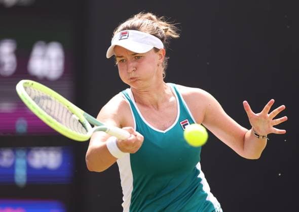Mandatory Credit: Photo by Ryan Browne Shutterstock (13977103i) Barbora Krejcikova of the Czech Republic. Rothesay Classic, Day Three, Tennis, Edgbaston Priory Club, Birmingham, UK - 21 Jun 2023 Rothesay Classic, Day Three, Tennis, Edgbaston Priory Club, Birmingham, UK - 21 Jun 2023  Copyright: xRyanxBrowne Shutterstockx 13977103i