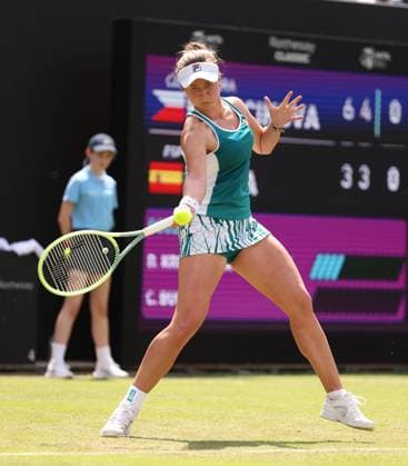 Mandatory Credit: Photo by Ryan Browne Shutterstock (13977103n) Barbora Krejcikova of the Czech Republic. Rothesay Classic, Day Three, Tennis, Edgbaston Priory Club, Birmingham, UK - 21 Jun 2023 Rothesay Classic, Day Three, Tennis, Edgbaston Priory Club, Birmingham, UK - 21 Jun 2023  Copyright: xRyanxBrowne Shutterstockx 13977103n