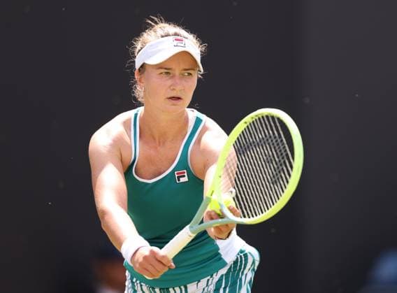 Mandatory Credit: Photo by Ryan Browne Shutterstock (13977103o) Barbora Krejcikova of the Czech Republic. Rothesay Classic, Day Three, Tennis, Edgbaston Priory Club, Birmingham, UK - 21 Jun 2023 Rothesay Classic, Day Three, Tennis, Edgbaston Priory Club, Birmingham, UK - 21 Jun 2023  Copyright: xRyanxBrowne Shutterstockx 13977103o