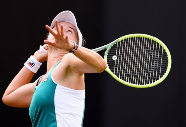Mandatory Credit: Photo by Ryan Browne Shutterstock (13977103q) Barbora Krejcikova of the Czech Republic. Rothesay Classic, Day Three, Tennis, Edgbaston Priory Club, Birmingham, UK - 21 Jun 2023 Rothesay Classic, Day Three, Tennis, Edgbaston Priory Club, Birmingham, UK - 21 Jun 2023  Copyright: xRyanxBrowne Shutterstockx 13977103q