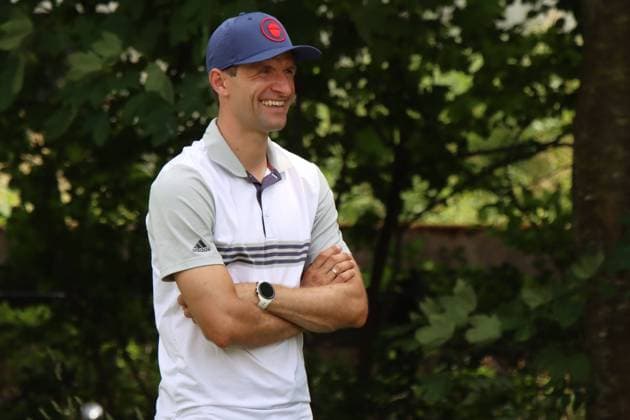 Sport Themen der Woche KW25 Sport Bilder des Tages Golf, BMW International Open, Eichenried, 21.06.2023 Golf, BMW International Open, Eichenried, 21.06.2023, ProAm Turnier Bild: Thomas Müller (Fussballspieler FC Bayern München) lacht *** Golf, BMW International Open, Eichenried, 21 06 2023 Golf, BMW International Open, Eichenried, 21 06 2023, ProAm tournament Picture Thomas Müller Football player FC Bayern Munich laughs Copyright: xBEAUTIFULxSPORTS NilsxKoepkex