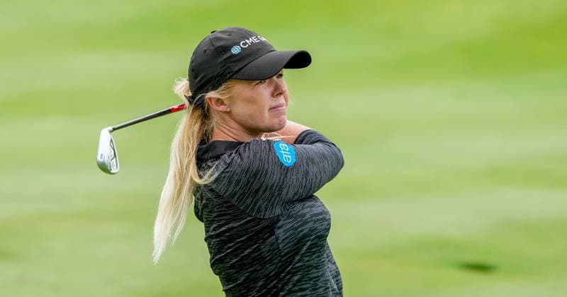 June 21, 2023, Springfield, NJ, USA: Stephanie Meadow (NIR) hits a tee shot during a practice round of the KPMG Womens Golf Championship at Baltusrol Golf Club in Springfield, NJ on June 21, 2023. Eclipse Sportswire CSM Springfield USA - ZUMAcs17 20230621_zaf_cs17_011 Copyright: xScottxSeriox