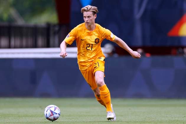 DE JONG Frenkie Team Holland UEFA Nations League 2023 Spiel 3.Platz Spiel Holland - Italien 2 : 3 am 18.06.2023 in Enschede DFL REGULATIONS PROHIBIT ANY USE OF PHOTOGRAPHS as IMAGE SEQUENCES and or QUASI-VIDEO Copyright: xLacixPerenyix