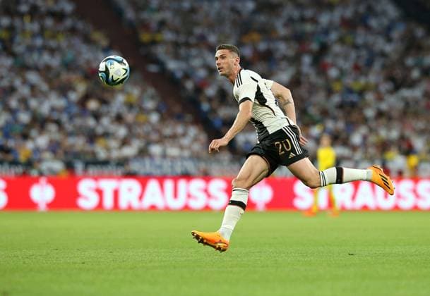 20.06.2023, Fussball, Länderspiel, Freundschaftsspiel, Deutschland - Kolumbien, in der Veltins-Arena Gelsenkirchen. Robin Gosens (Deutschland)