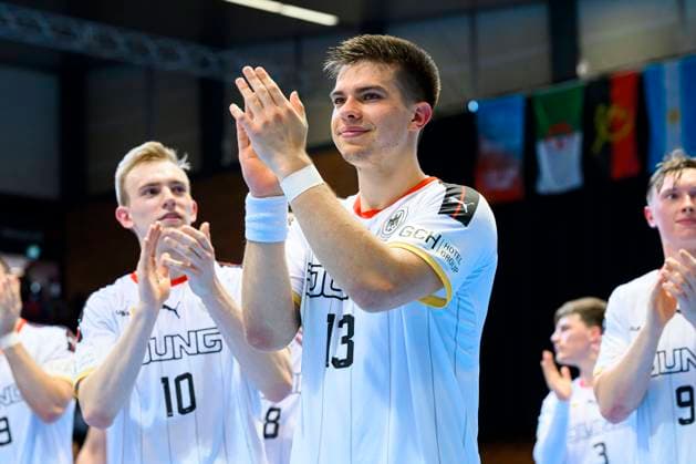 Hannover, Deutschland 20. Juni 2023: Handball U21, U 21 WM - Vorrunde Gruppe B - Deutschland vs. Tunesien Renars Uscins (Deutschland TSV Hannover-Burgdorf) Hannover Swiss Life Hall Niedersachsen Deutschland
