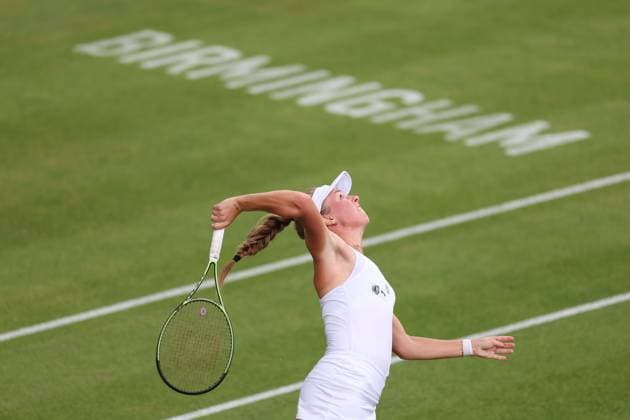 Sport Bilder des Tages Mandatory Credit: Photo by Ryan Browne Shutterstock (13977104m) Magdalena Frech of Poland. Rothesay Classic, Day Four, Tennis, Edgbaston Priory Club, Birmingham, UK - 22 Jun 2023 Rothesay Classic, Day Four, Tennis, Edgbaston Priory Club, Birmingham, UK - 22 Jun 2023 Copyright: xRyanxBrowne Shutterstockx 13977104m