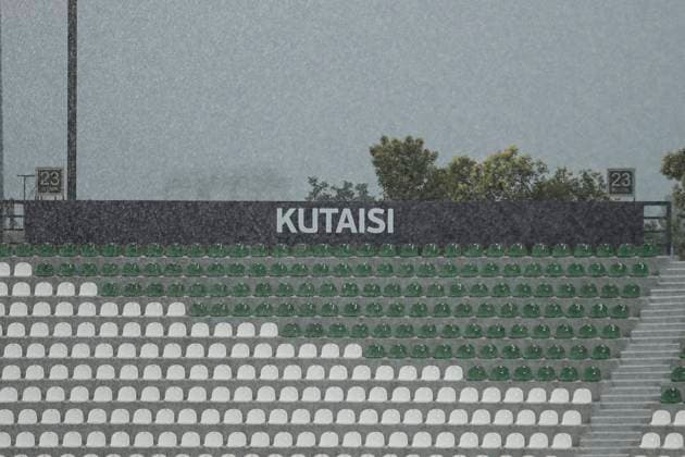 UEFA U21, U 21 EM, Deutschland - Israel, 1. Gruppenspiel, 21.06.2023, Ramas-Schengelia-Stadion, Kutaissi Heftiger Regenfall in Kutaissi vor Anpfiff der Partie, UEFA U21-Fussball-Europameisterschaft in Rumaenien und Georgien, 1. Gruppenspiel, Deutschland - Israel, am 21.06.2023, Ramas-Schengelia-Stadion, Kutaissi in Georgien Copyright: xBEAUTIFULxSPORTS Meuselx
