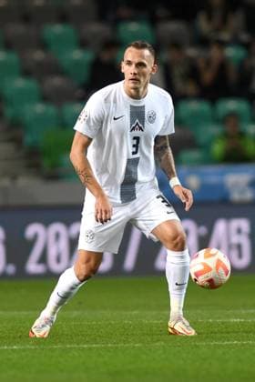 JURE BALKOVEC, UEFA EURO, EM, Europameisterschaft,Fussball 2024 Qualifying, Slovenia-San Marino 2-0, azione, Action Single Shot UEFA QUALIFICAZIONI EURO 2024 SLOVENIA-SAN MARINO 2-0