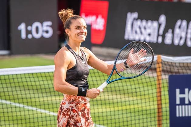 Bett1 Open WTA, Tennis Damen 500. Berlin, 22.06.2023 Maria Sakkari (Griechenland) feiert den Sieg Bett1 Open WTA 500. Steffi Graf Stadion, Rot-Weiss Tennis Club, Berlin, 22.06.2023 Bett1Open Copyright: xBEAUTIFULxSPORTS LucianoxLimax