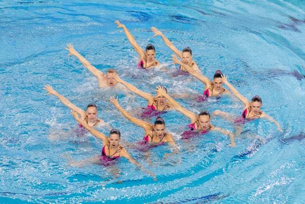 Sport Themen der Woche KW25 Sport Bilder des Tages OSWIECIM 23.06.2023 IGRZYSKA EUROPEJSKIE 2023 MALOPOLSKA Europaspiele 2023 PLYWANIE ARTYSTYCZNE Artistic Swimming - Team Free Routine Combination Artistic Swimming - Team Free Routine Combination Klara Bleyer, Amelie Haz Blumenthal, Katharina Marlene Bojer, Maria Denisov, Viviane Solene Guisard, Daria Martens, Susana Rovner, Frihjof Seidel, Daria Tonn, Michelle Zimmer GERMANY FOT. MICHAL CHWIEDUK FOKUSMEDIA.COM.PL NEWSPIX.PL --- Newspix.pl  230623 SWIMMING 002